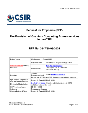 征求建议书 (RFP) 量子的规定...